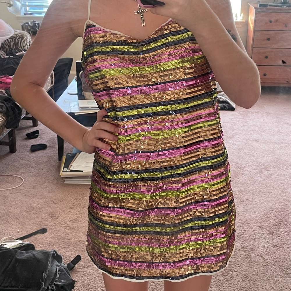 new with tags, sequin dress, size large